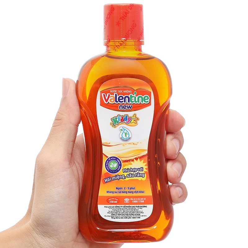 Nước súc miệng Valentine Kiddy ngừa hôi miệng, giảm nhiệt miệng chai 250ml - 3